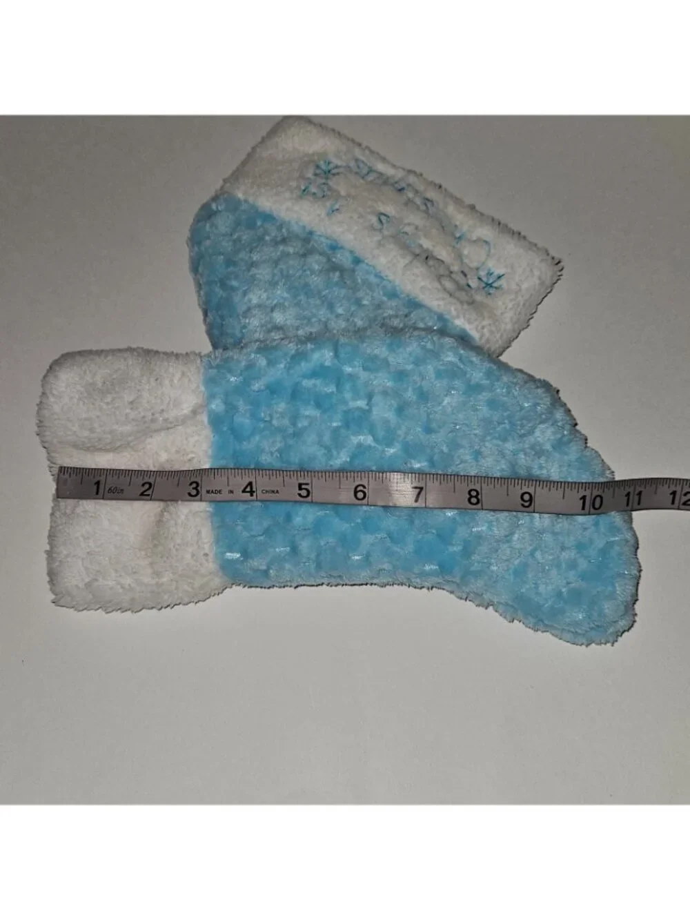 NOS Baby's 1st Christmas Blue White Santa Hat Small Christmas Stocking Lot READ